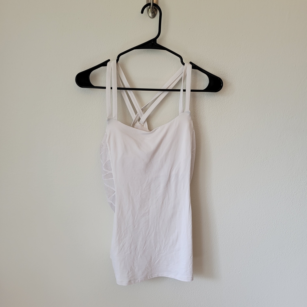 Lululemon Athletica City Sky Run By Tank, White, Sz 8